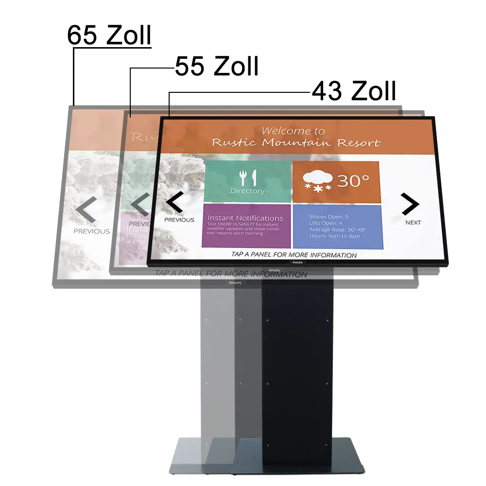 Kiosksystem Pult Version mit Touch Display 43 - 65 Zoll Multimedia Display GmbH