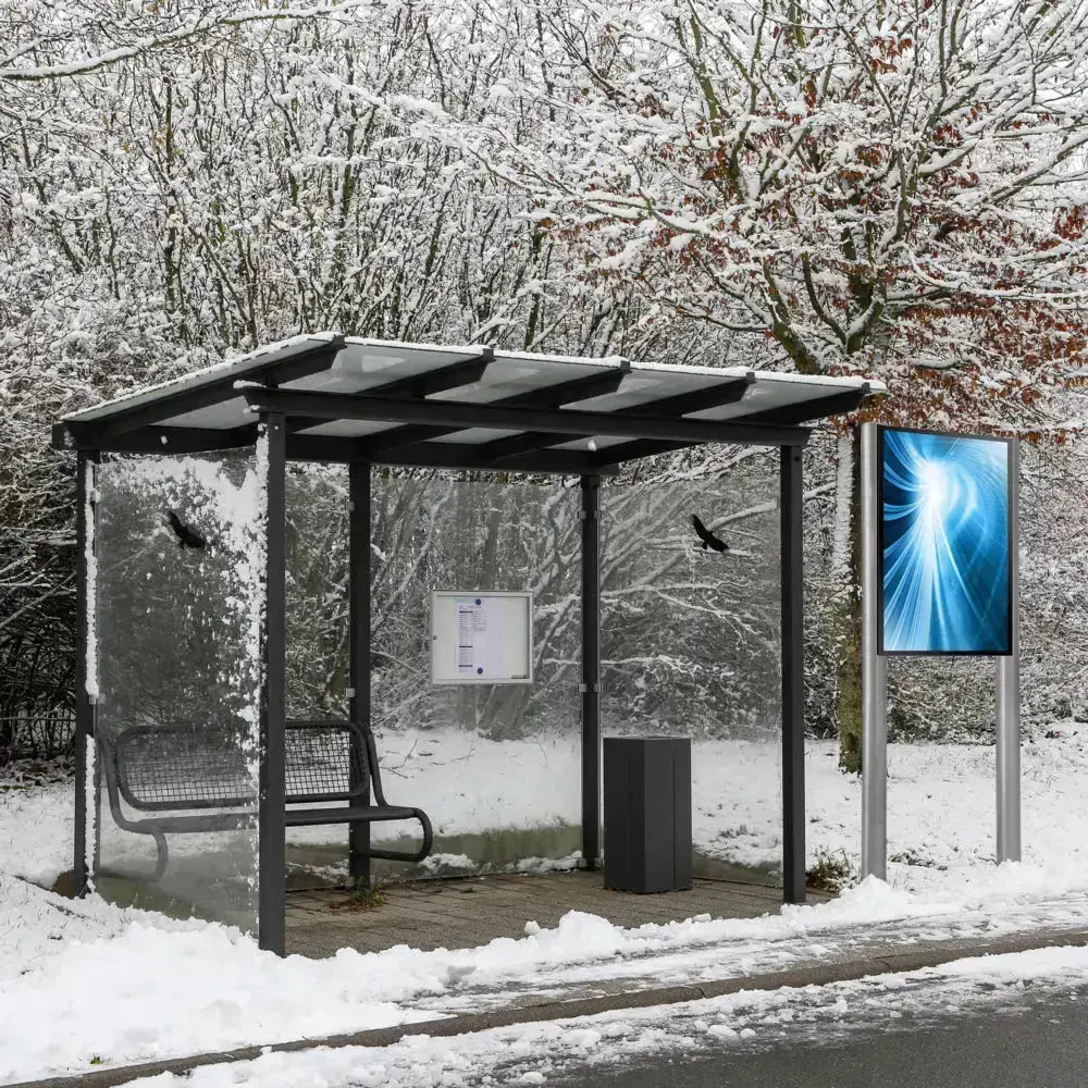 DOOHSTAND-ES Edelstahl Standfuß für Outdoor Monitore Multimedia Display GmbH