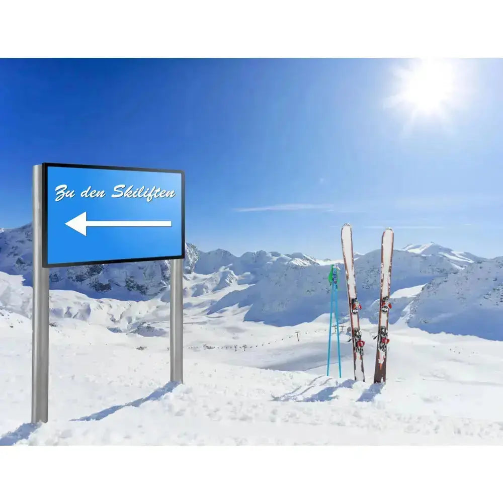 DOOHSTAND-ES Edelstahl Standfuß für Outdoor Monitore Multimedia Display GmbH