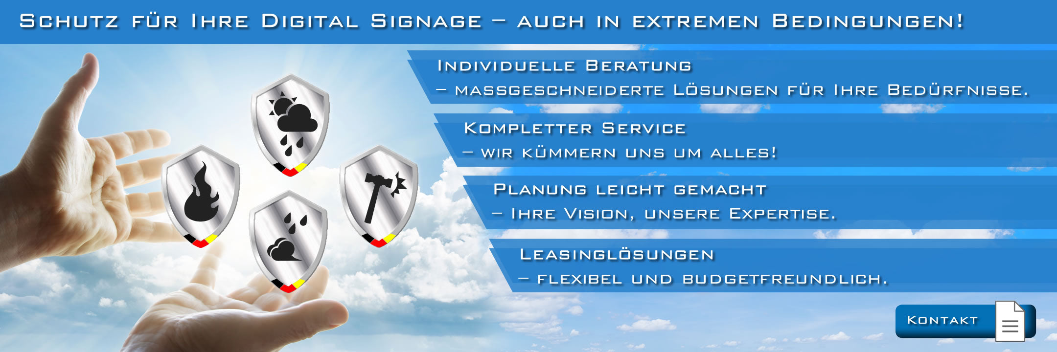 Display Schutzgehäuse, Outdoor Displays, Kiosksysteme & ePaper Lösungen. Robuste Gehäuse für Digital Signage, Industrie & öffentliche Bereiche – maßgeschneidert, wetterfest & vandalismussicher.