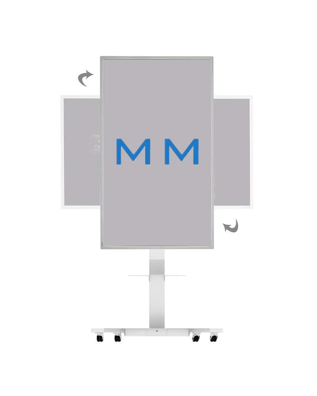 HAGOR Stand für Samsung Flip II Wagen für LCD-Display 65 Zoll - weiß - Displayspezifisch für Samsung WM65R und WM65B Multimedia Display GmbH