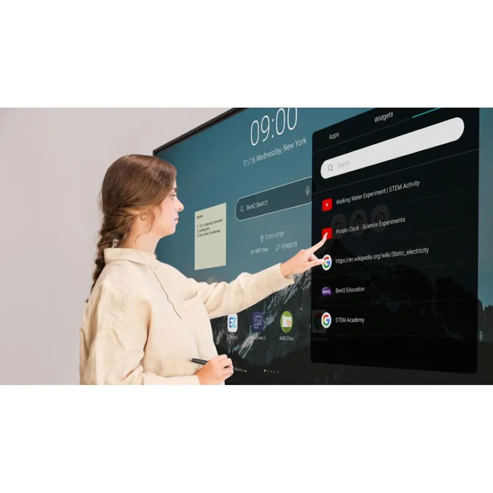 Interaktives Whiteboard mit UHD Display & Kamera, Multi-Touch & Google