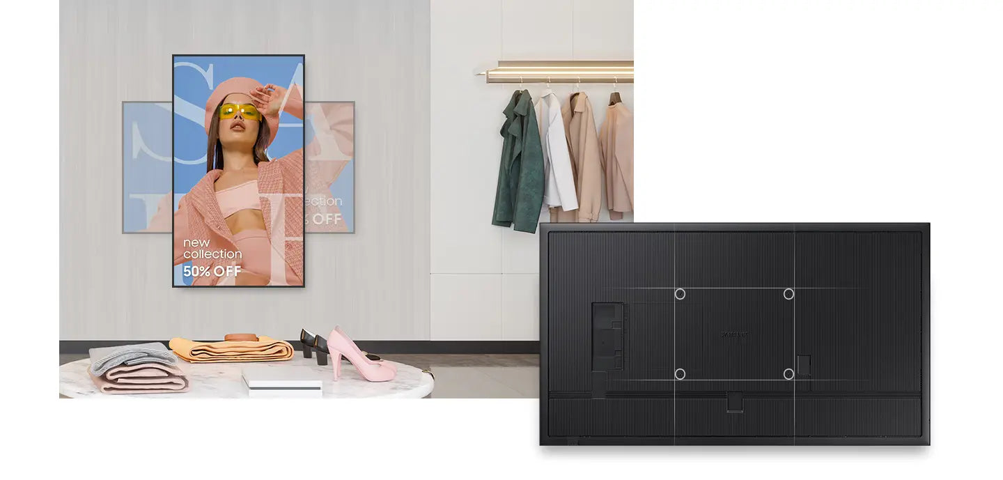 Samsung QM-Serie Smart Signage Displays (32–85 Zoll) – 4K UHD, 24/7 Betrieb Display-Schutzgehäuse