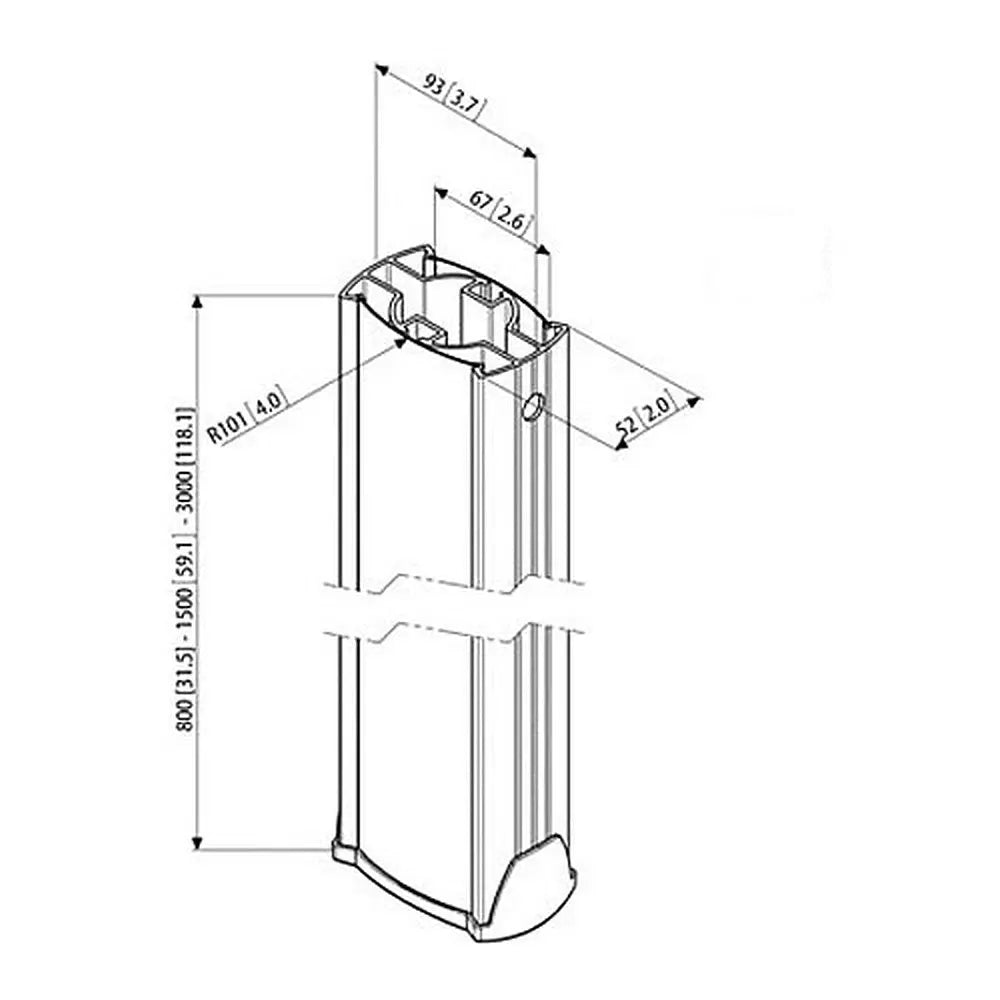 MMDS-L Deckenhalterung für Schutzgehäuse bis 80 kg Multimedia Display GmbH