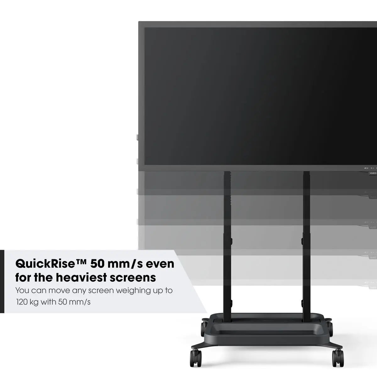 VOGELS RISE 5305 - motorisierter Rollwagen - 65-86 Zoll - VESA 800x600mm - bis 120 kg - 50 mm/s - Premium-Rollen - Schwarz - Multimedia Display GmbH